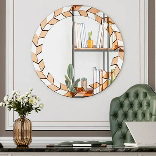 LUVODI Modern Wall Mirror Decorative with Sunburst Design - Homevalley.co.uk