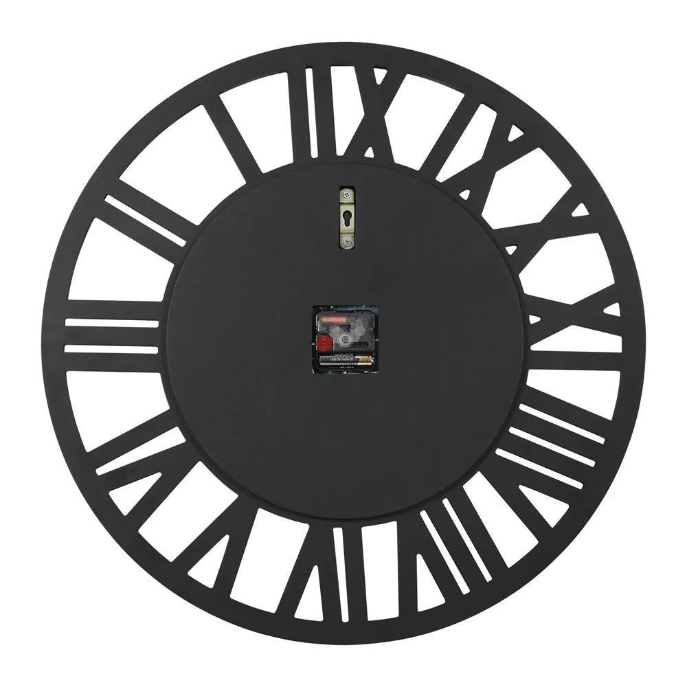 LUVODI Round Crush Diamond Mirror Round Wall Clock with Roman Numerals - Homevalley.co.uk