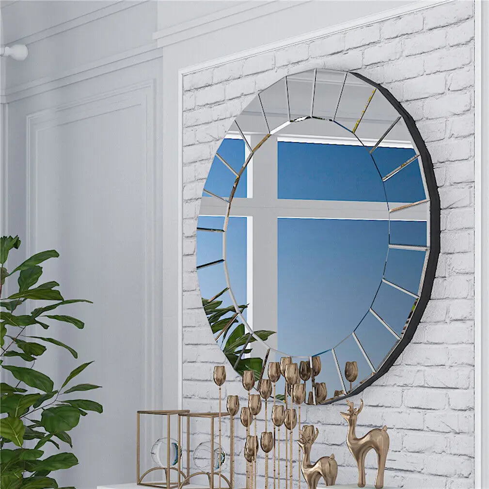 LUVODI Round Decorative Wall Vanity Mirror - Homevalley.co.uk