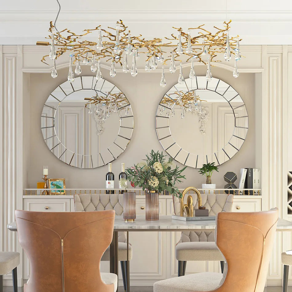 LUVODI Round Decorative Wall Vanity Mirror - Homevalley.co.uk