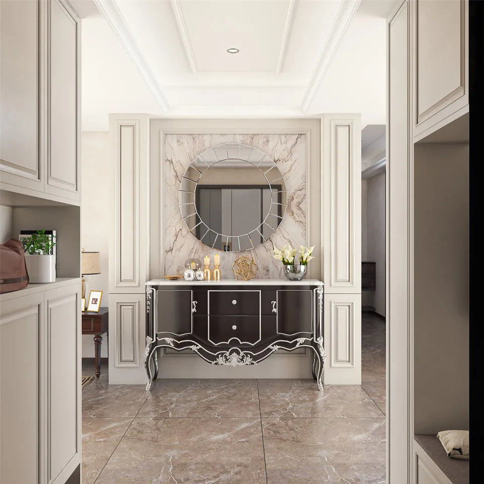 LUVODI Round Decorative Wall Vanity Mirror - Homevalley.co.uk