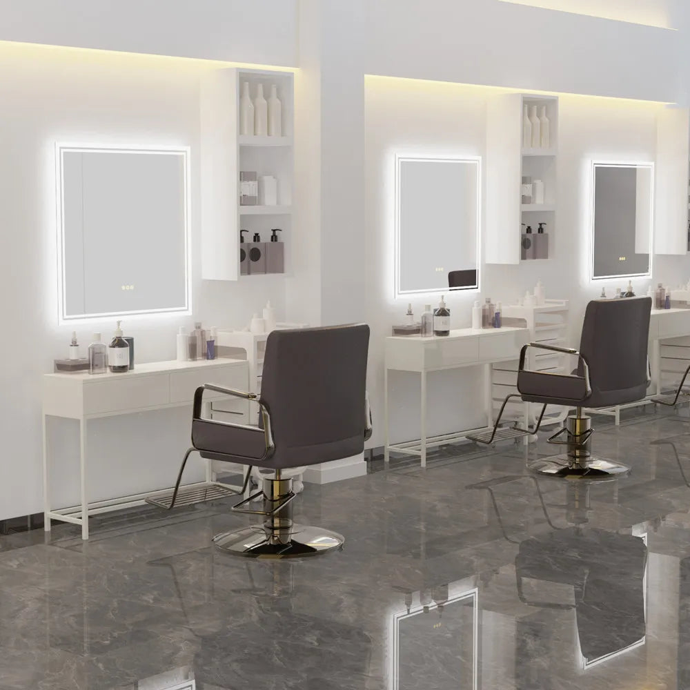 LUVODI Smart Backlit Square Bathroom Mirror with Dimmable LED Lights Anti-fog system - Homevalley.co.uk
