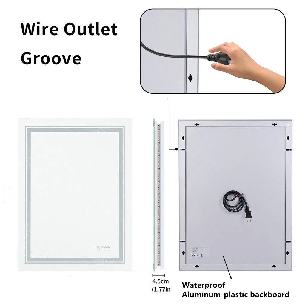 LUVODI Smart Rectangle RGB LED Defog Mirror - Homevalley.co.uk