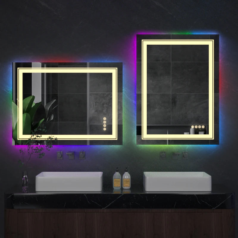 LUVODI Smart Rectangle RGB LED Defog Mirror - Homevalley.co.uk
