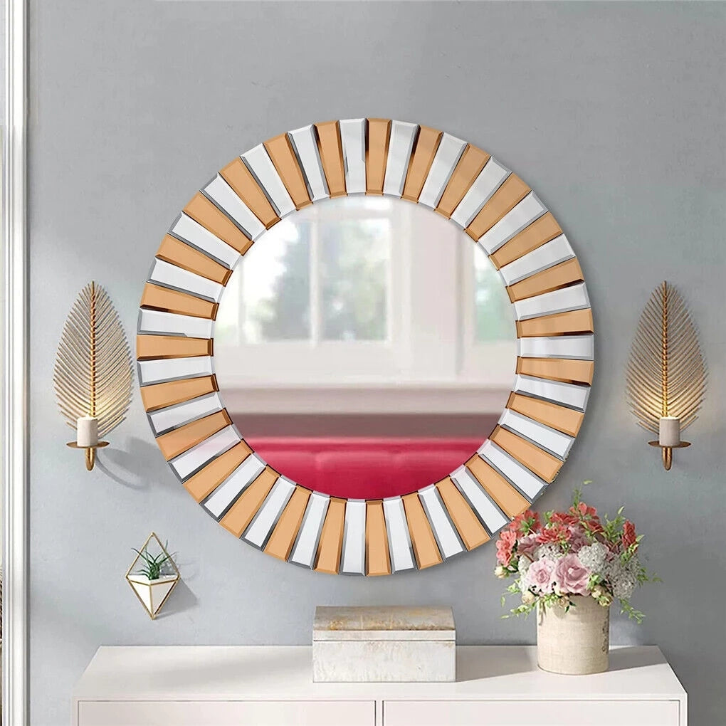 LUVODI Sunburst Decorative Wall Mirror with Beveled Glass Edge - Homevalley.co.uk