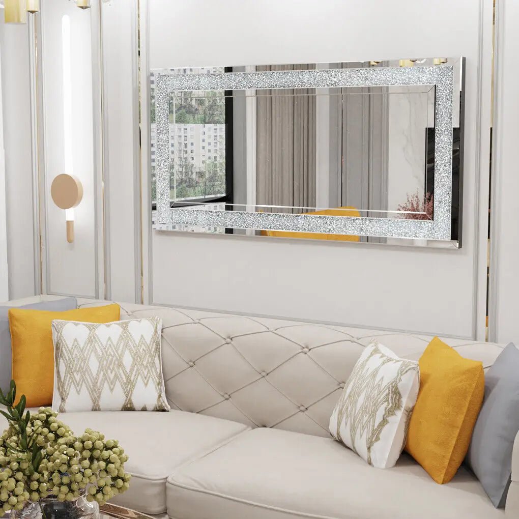 LUVODI Wall Decor Full Body Crystal Rhinestone Diamond Dressing Mirror - Homevalley.co.uk