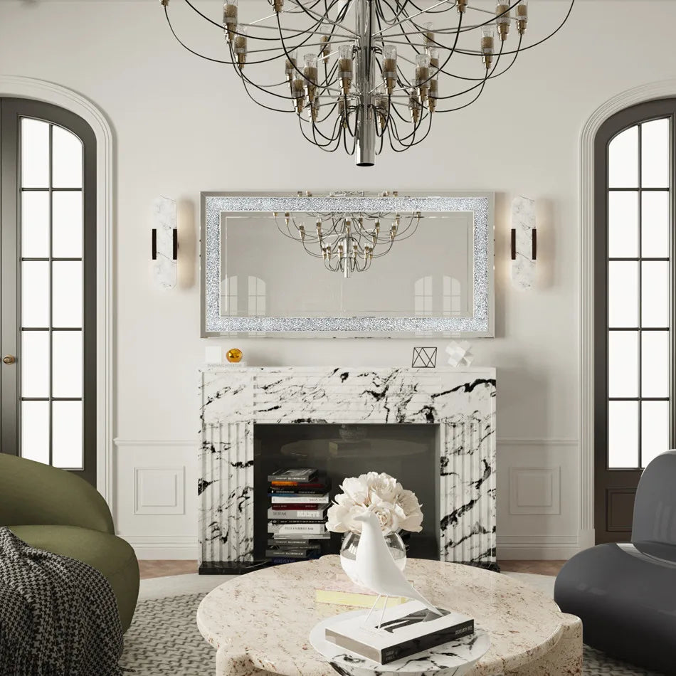 LUVODI Wall Decor Full Body Crystal Rhinestone Diamond Dressing Mirror - Homevalley.co.uk