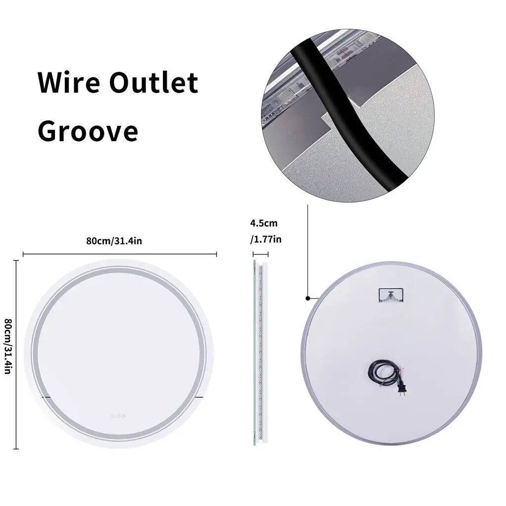 LUVODI Waterproof Dimmable LED Defog Bathroom Mirror - Homevalley.co.uk