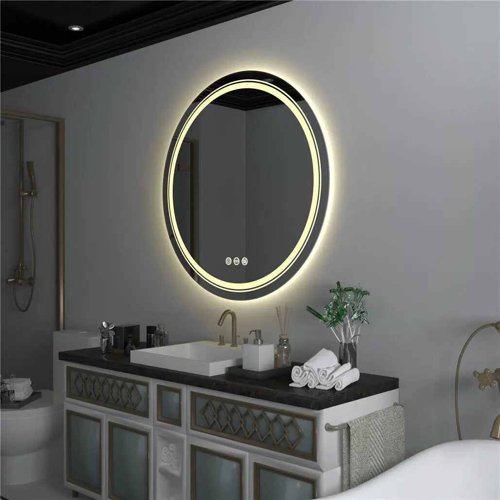 LUVODI Waterproof Dimmable LED Defog Bathroom Mirror - Homevalley.co.uk