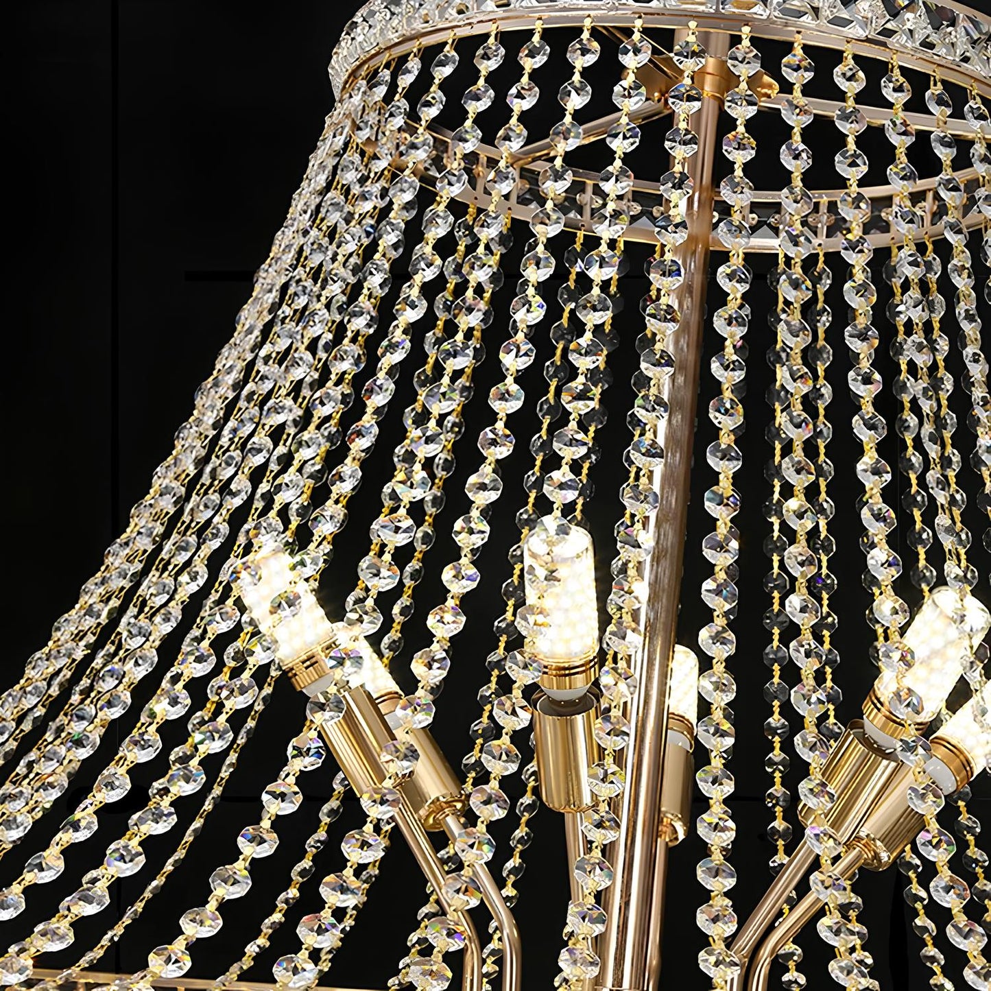 Luxurious Crystal Staircase Chandelier - Homevalley.co.uk