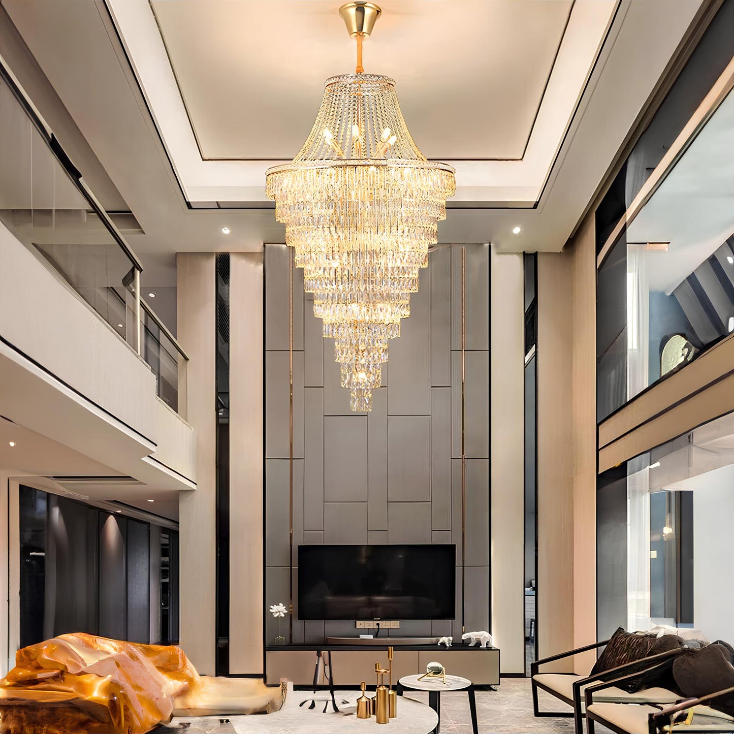 Luxurious Crystal Staircase Chandelier - Homevalley.co.uk
