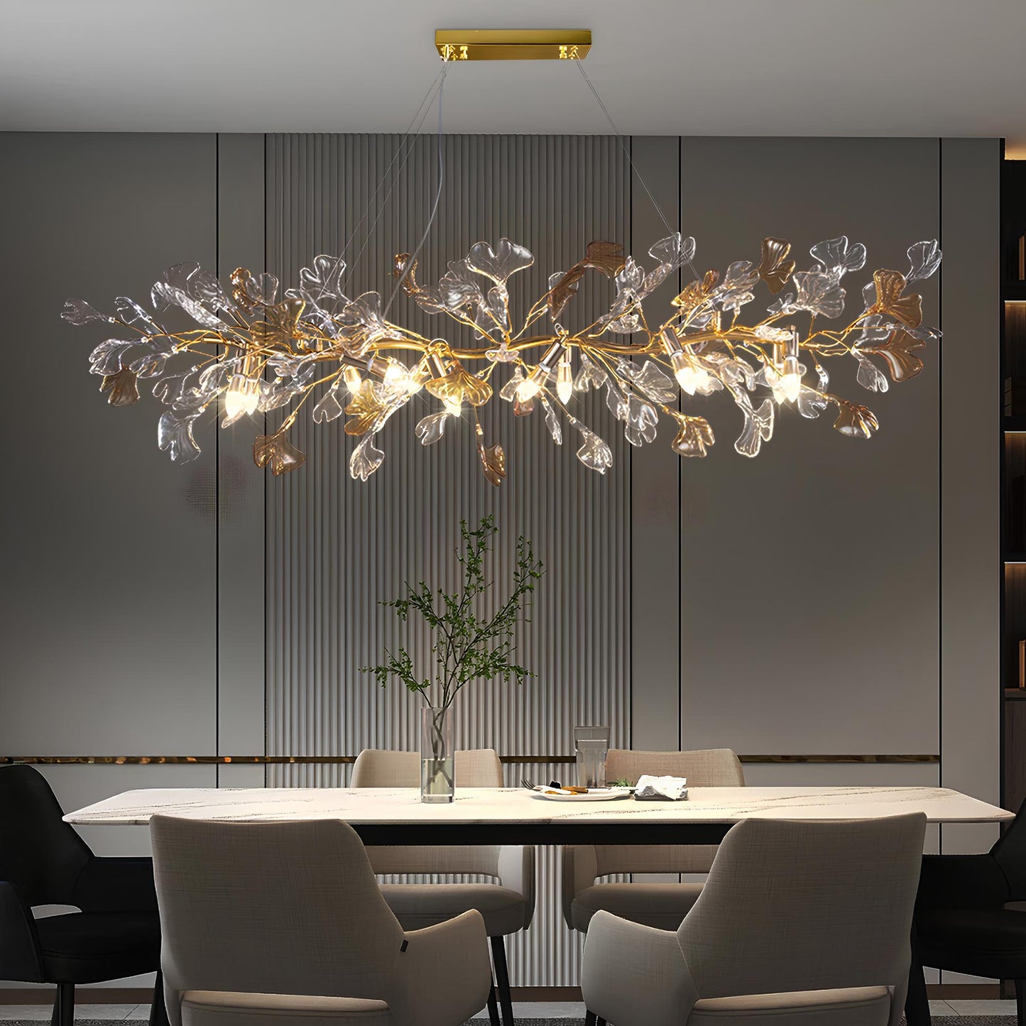 Luxury Crystal Leaf Chandelier - Homevalley.co.uk