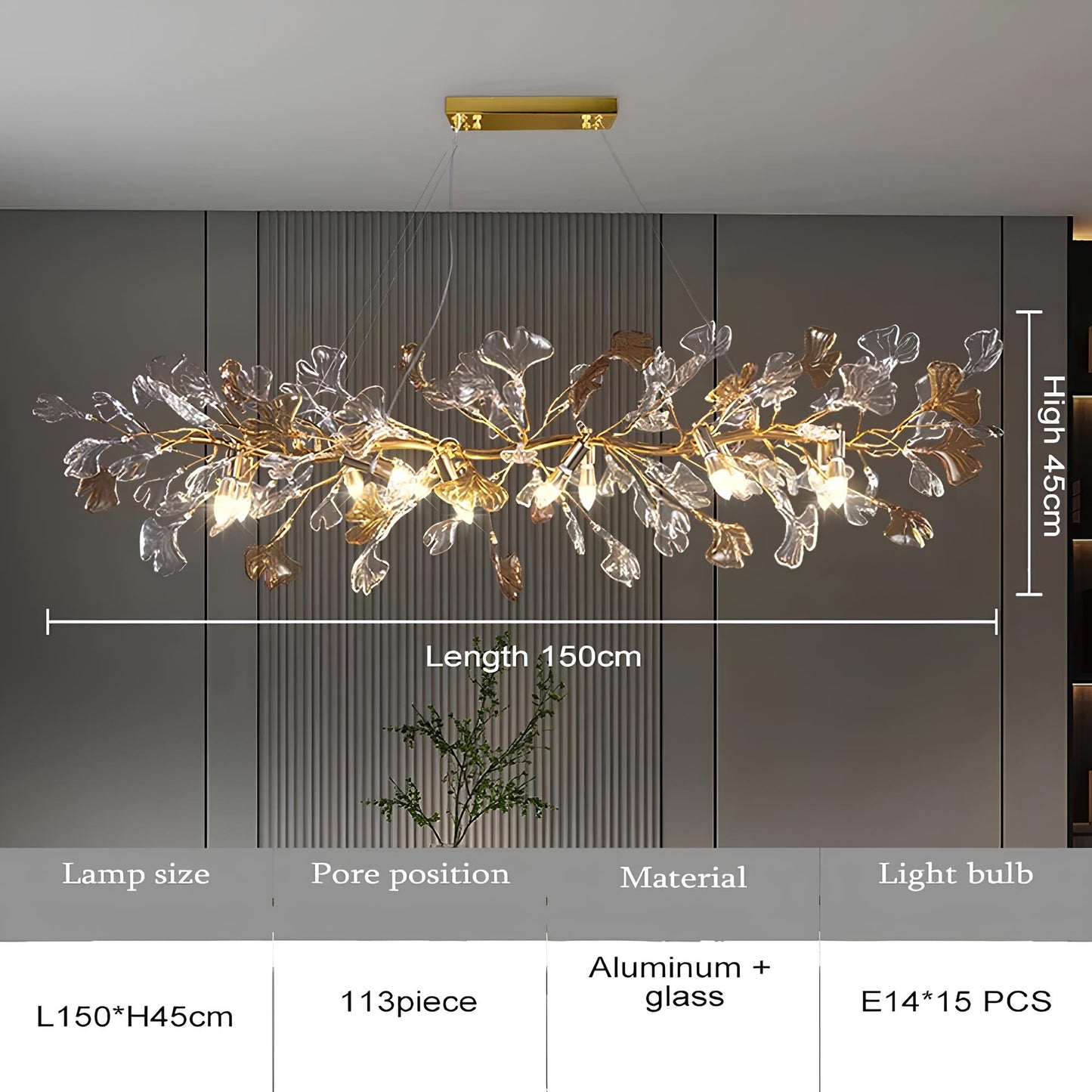 Luxury Crystal Leaf Chandelier - Homevalley.co.uk