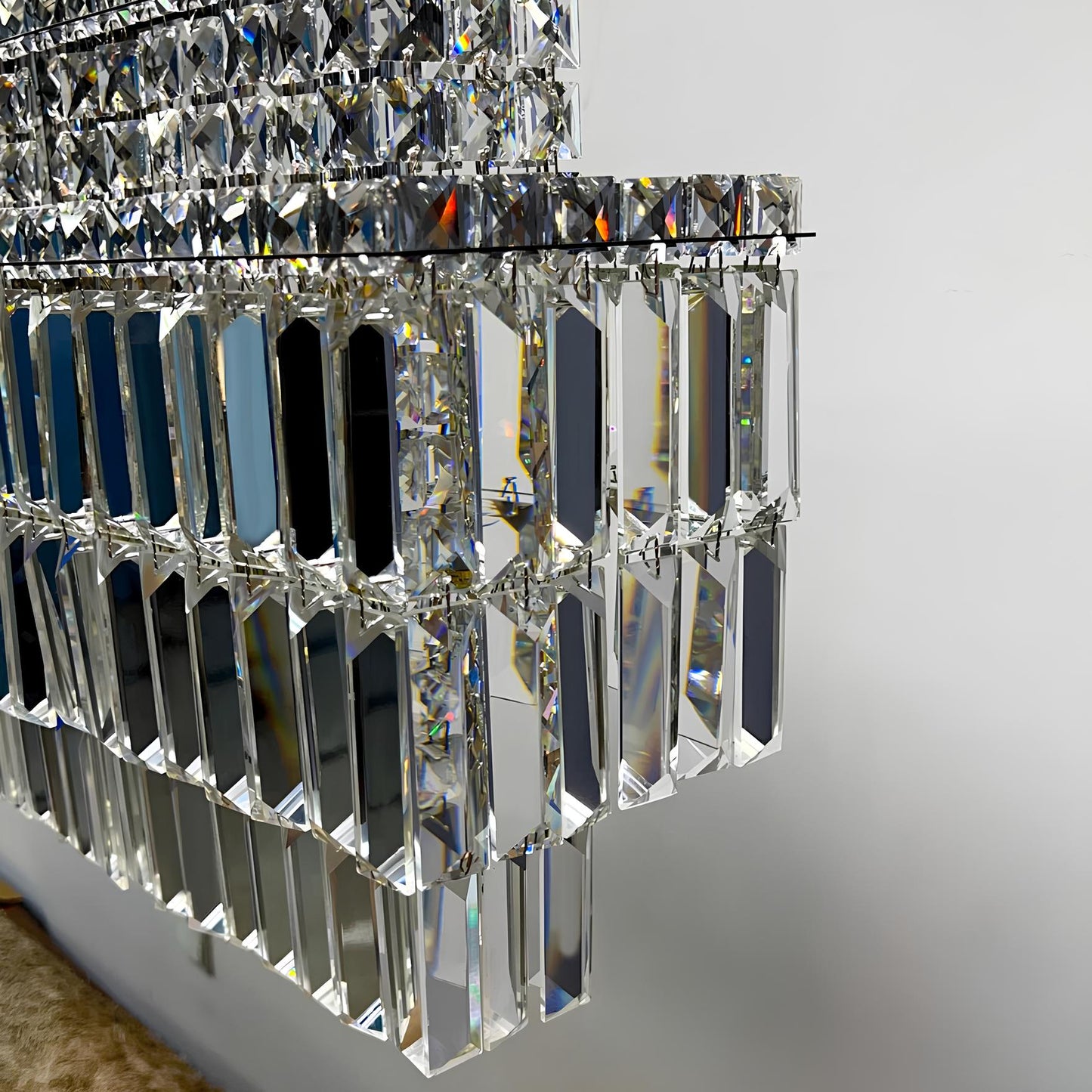 Luxury Crystal Rectangle Chandelier - Homevalley.co.uk