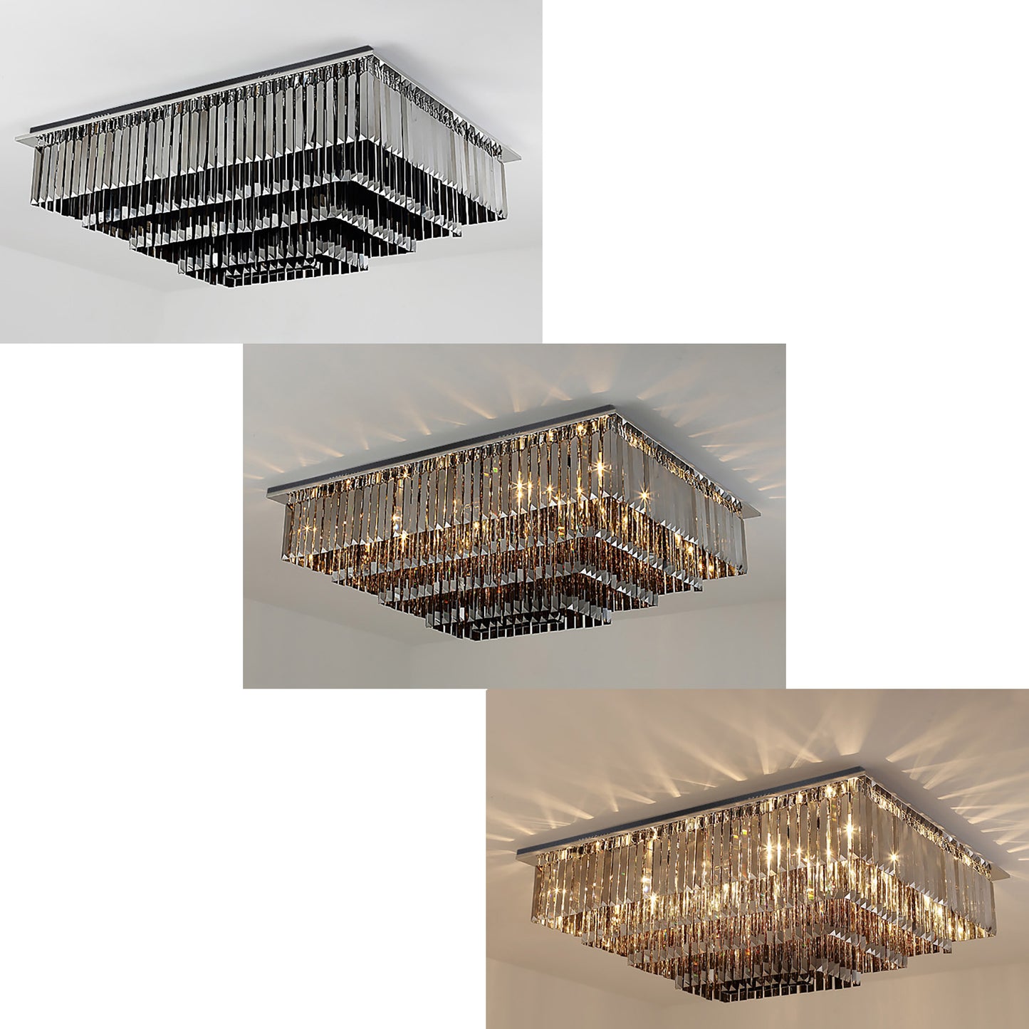 Luxury Square Shape Ceiling Chandelier - Homevalley.co.uk