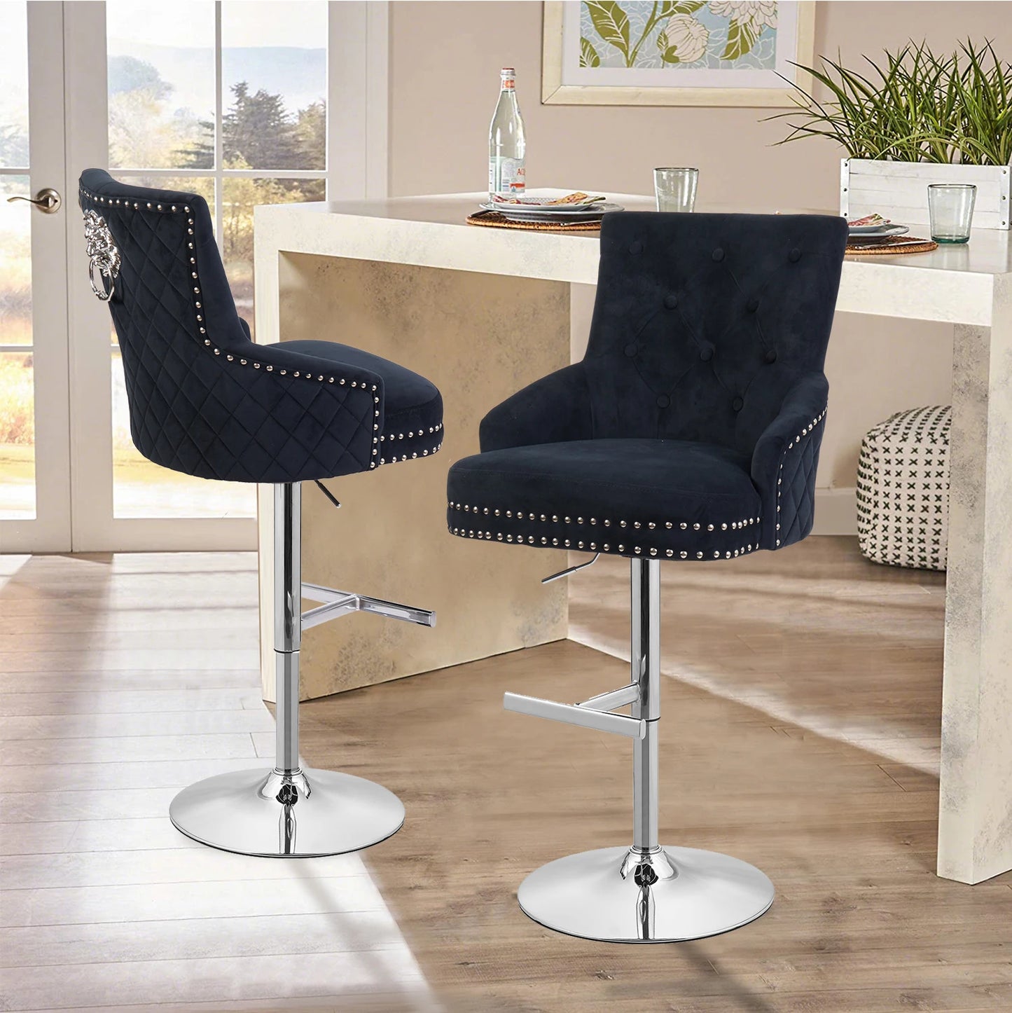 Luxury Velvet Swivel Arm Chair - Homevalley.co.uk
