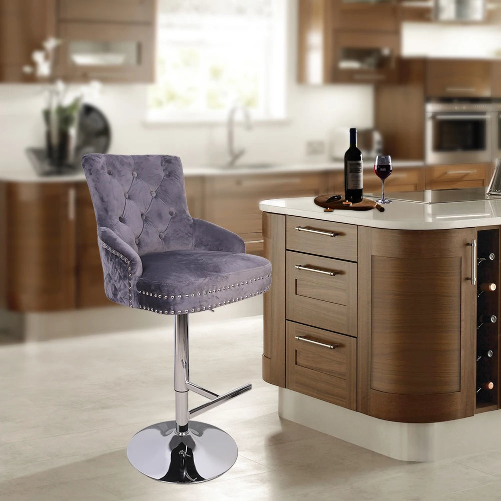 Luxury Velvet Swivel Arm Chair - Homevalley.co.uk