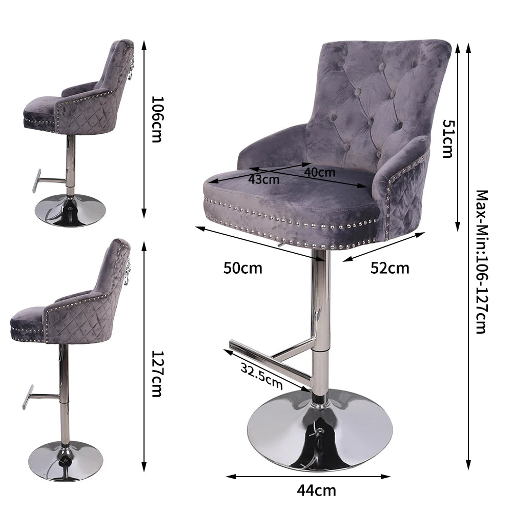 Luxury Velvet Swivel Arm Chair - Homevalley.co.uk