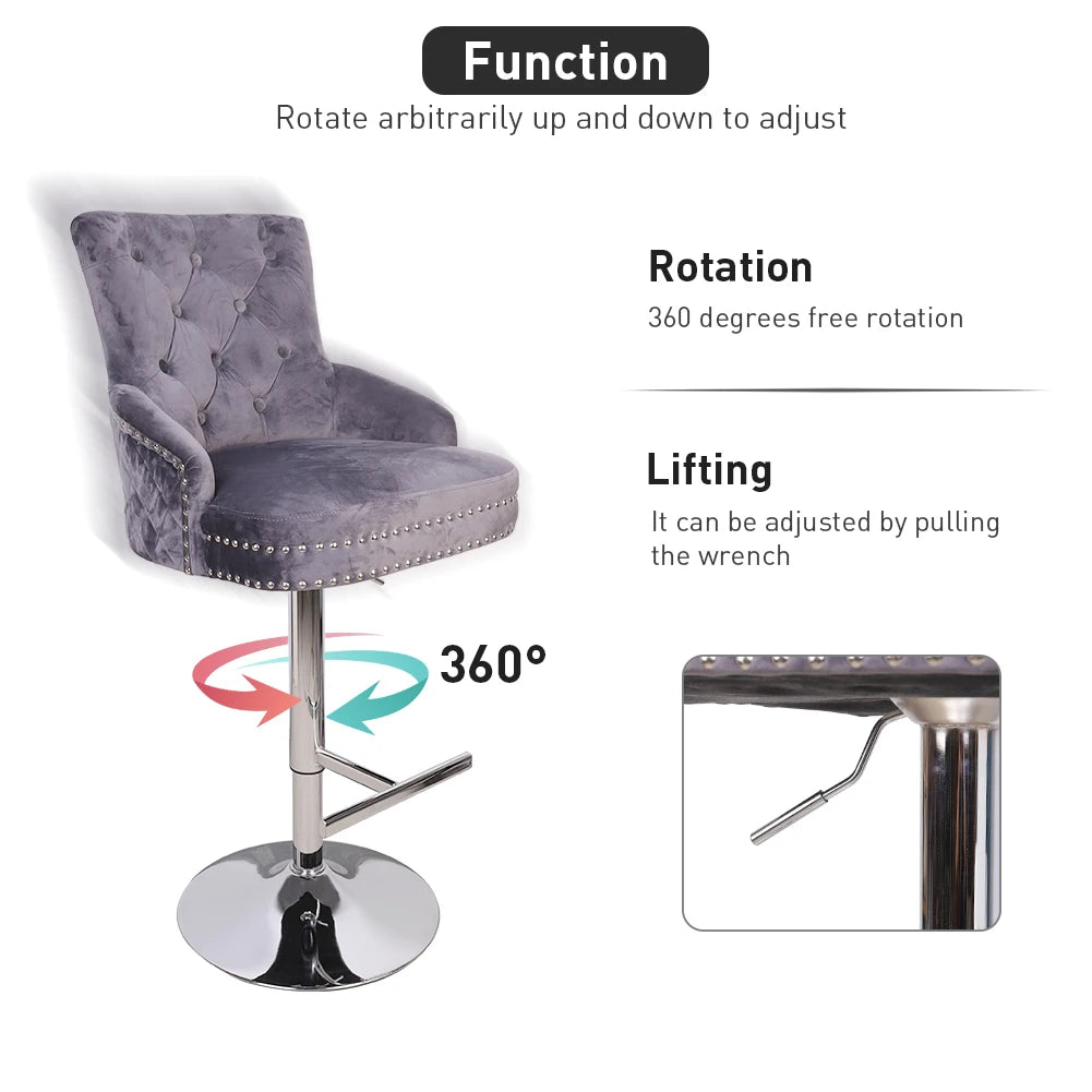 Luxury Velvet Swivel Arm Chair - Homevalley.co.uk