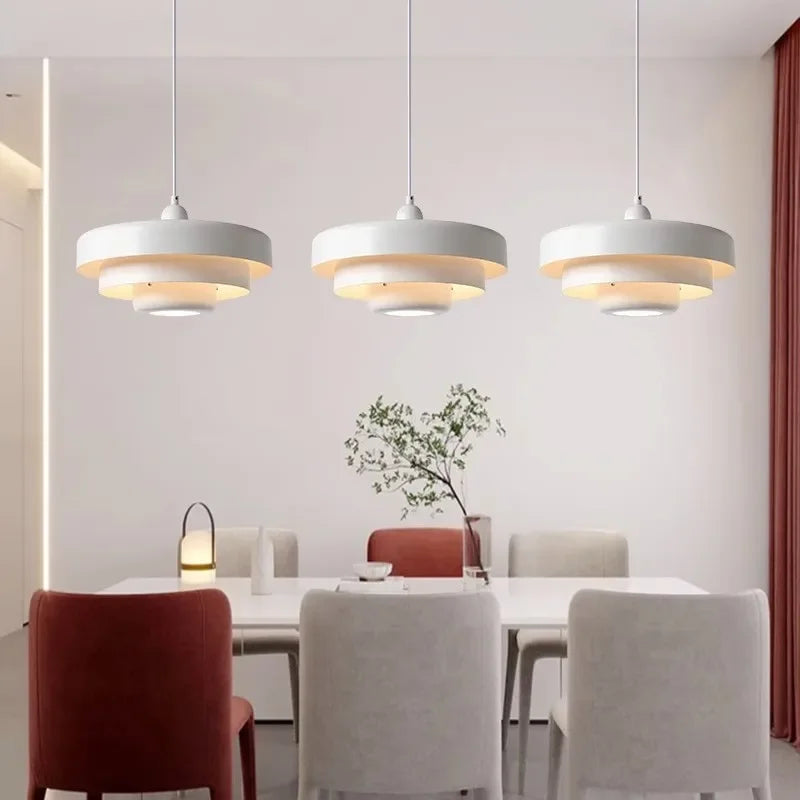 Macaron Carbon Steel Aluminum Nordic LED Pendant Light - Homevalley.co.uk