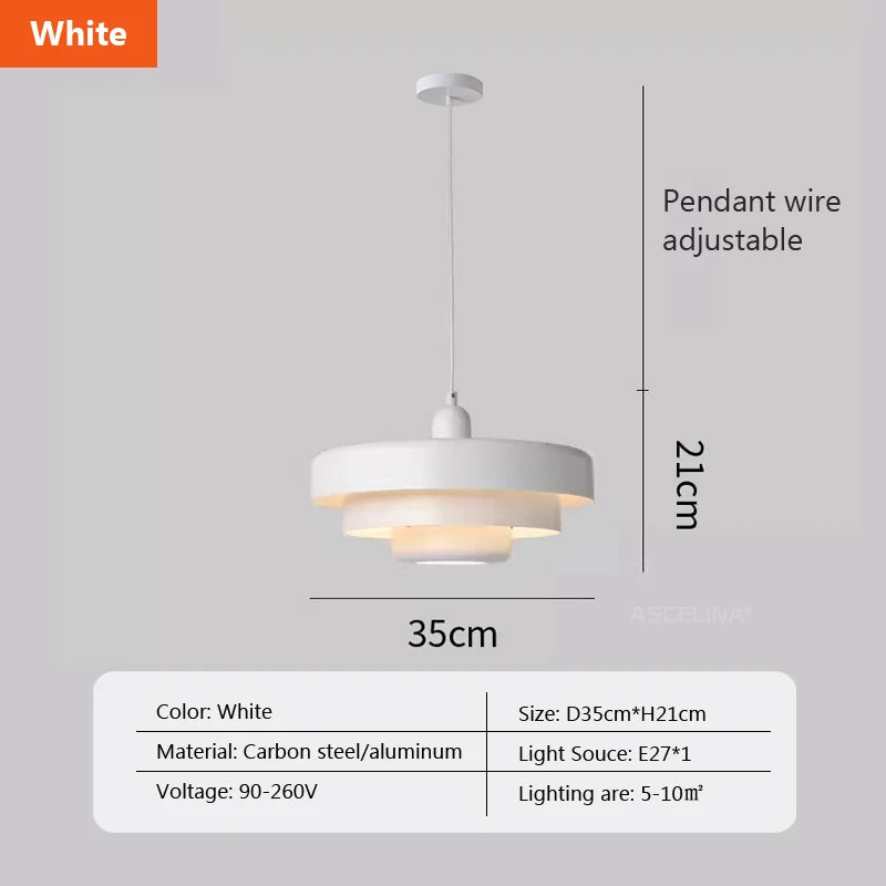 Macaron Carbon Steel Aluminum Nordic LED Pendant Light - Homevalley.co.uk