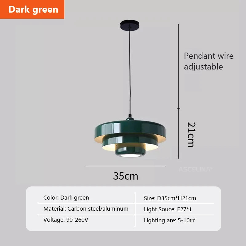 Macaron Carbon Steel Aluminum Nordic LED Pendant Light - Homevalley.co.uk