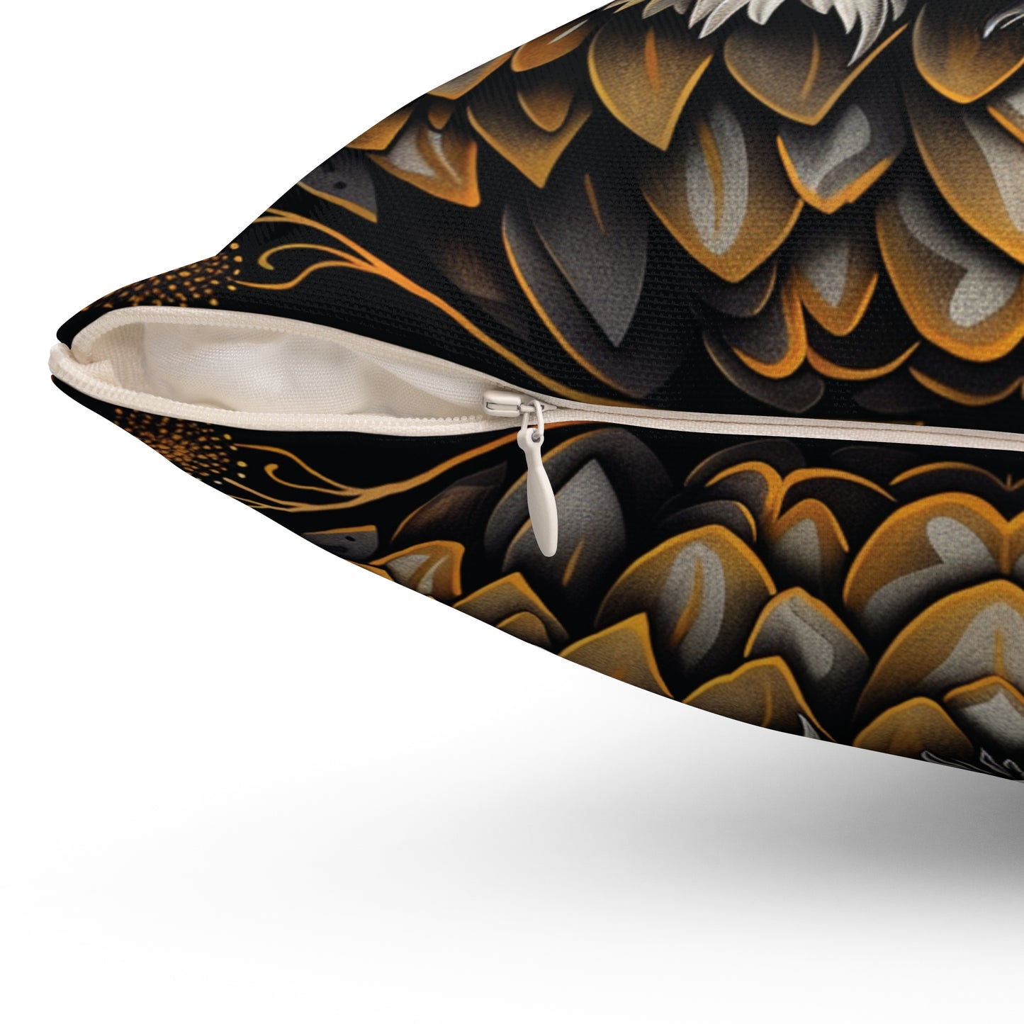 Magical Owl Design Square Pillow, insert included - Homevalley.co.uk