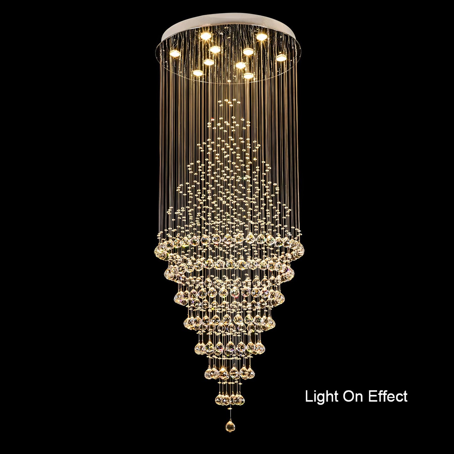Magnificent Hotel Lobby Staircase Crystal Chandelier - Homevalley.co.uk