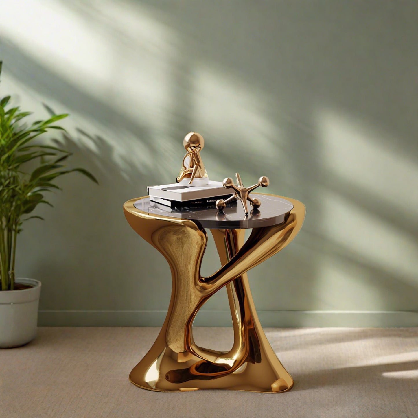 Marble Electroplated Coffee Table - Homevalley.co.uk