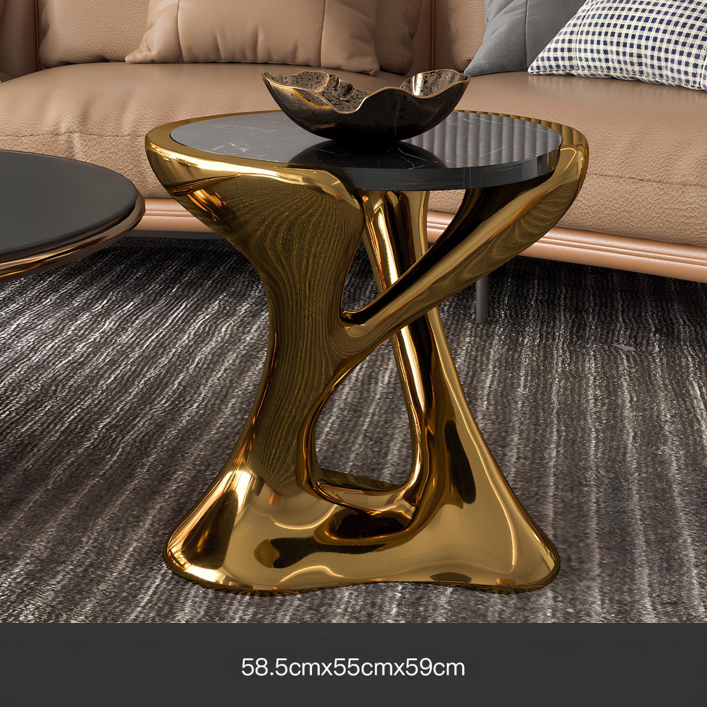 Marble Electroplated Coffee Table - Homevalley.co.uk