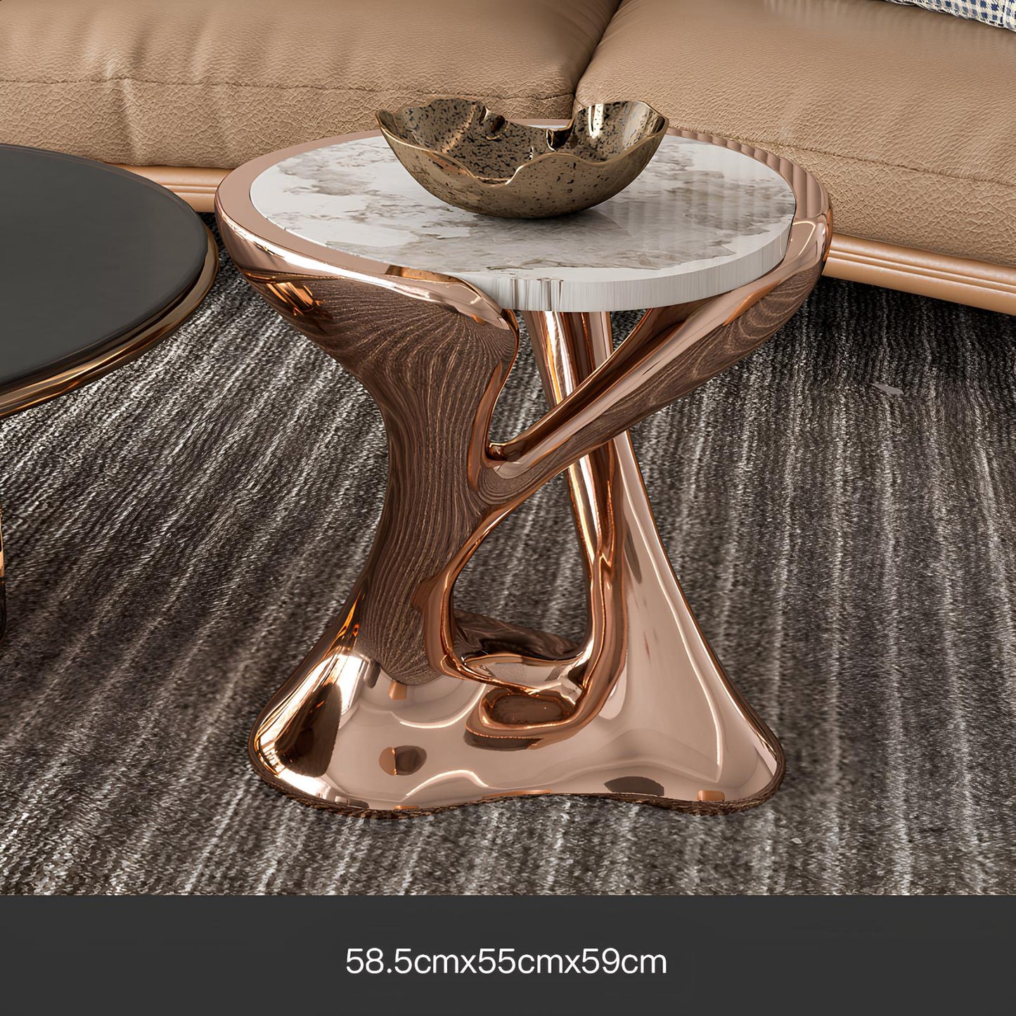 Marble Electroplated Coffee Table - Homevalley.co.uk