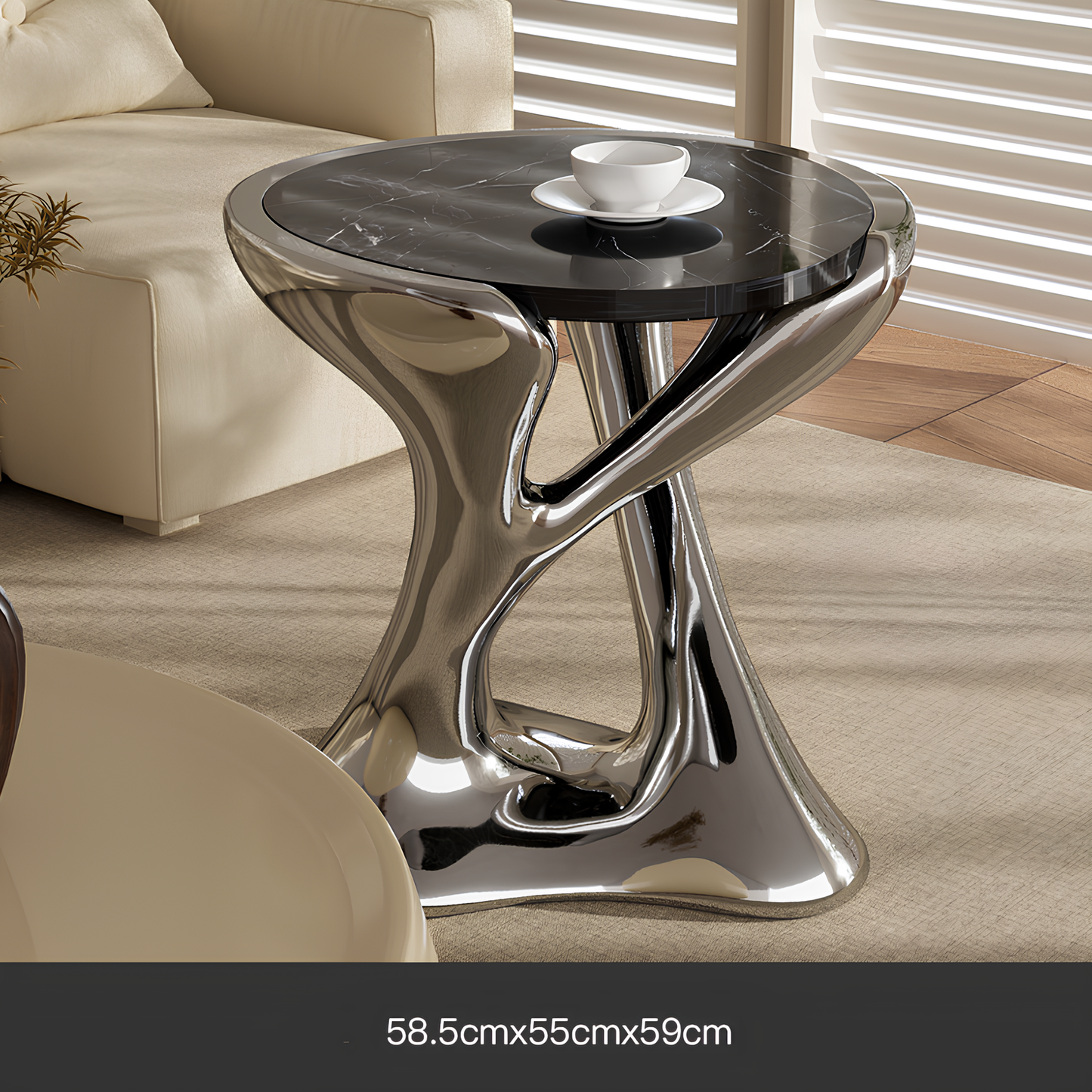 Marble Electroplated Coffee Table - Homevalley.co.uk