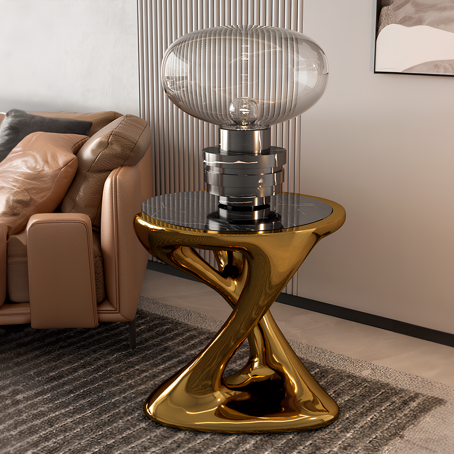 Marble Electroplated Coffee Table - Homevalley.co.uk