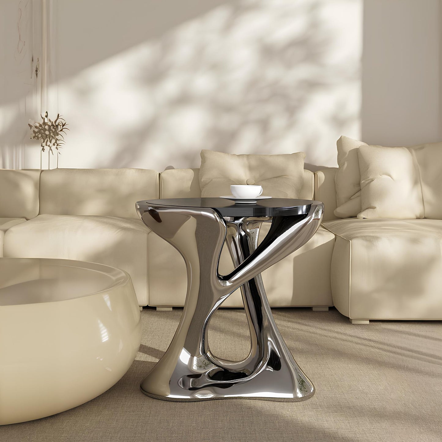 Marble Electroplated Coffee Table - Homevalley.co.uk