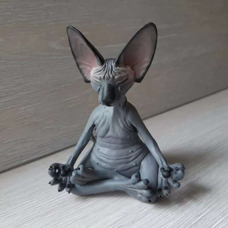 Meditating Sphinx Cat Figurine Ornament - Homevalley.co.uk
