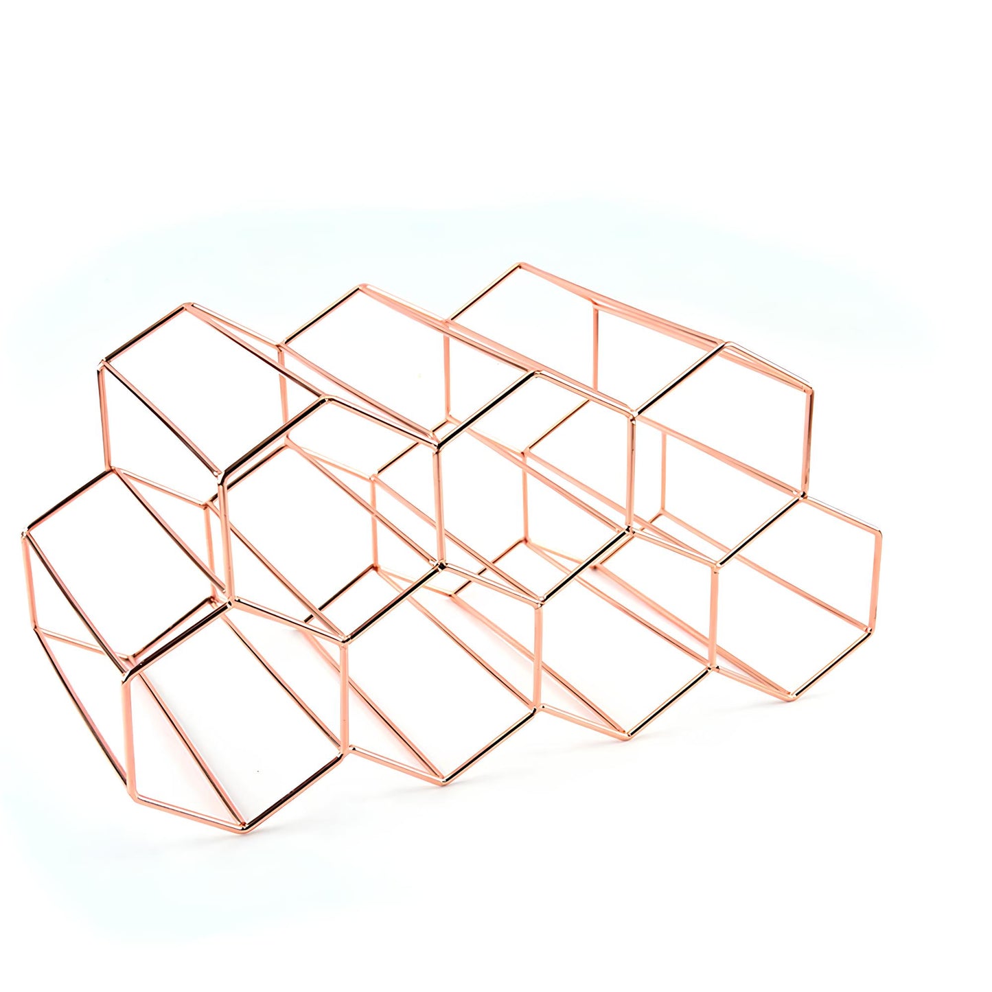 Metal Honeycomb Wine Rack, 9 bottles - Homevalley.co.uk