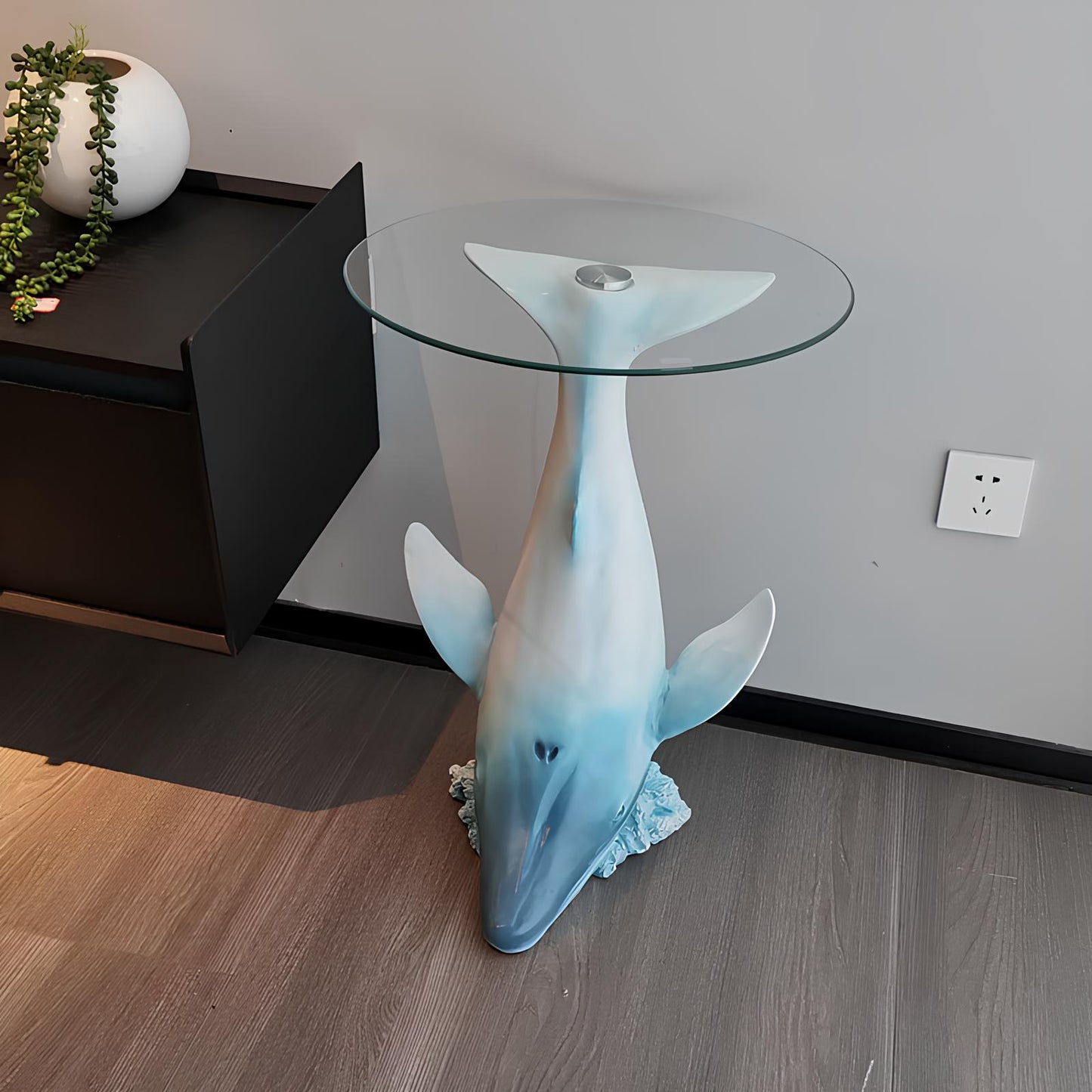 Modern Art Whale Statue Accent Table - Homevalley.co.uk