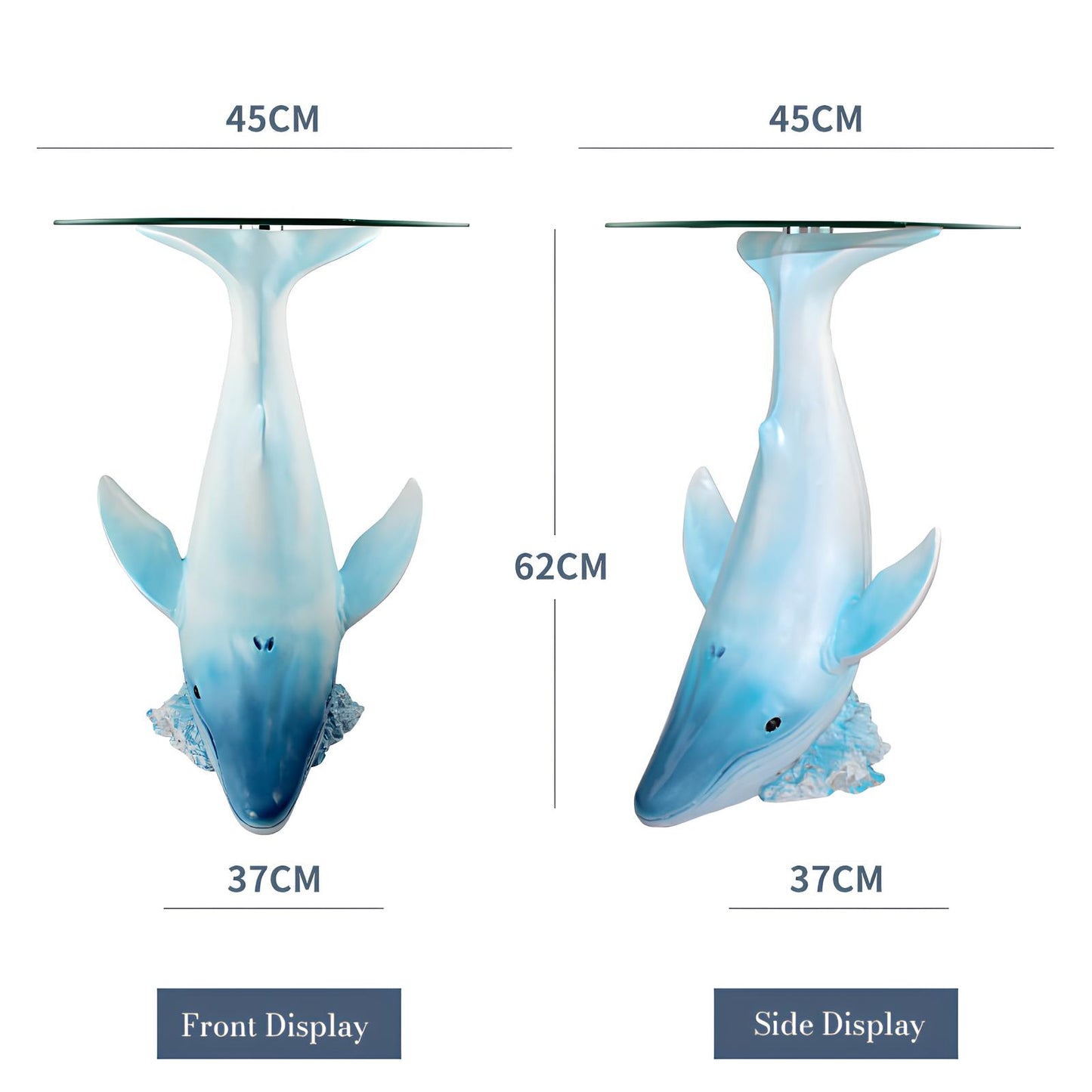 Modern Art Whale Statue Accent Table - Homevalley.co.uk