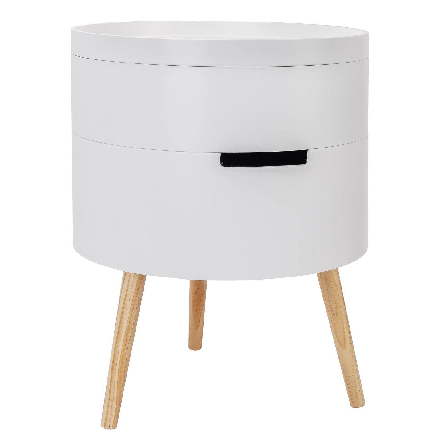 Modern nightstand table cabinet with 2 storage compartments - Homevalley.co.uk