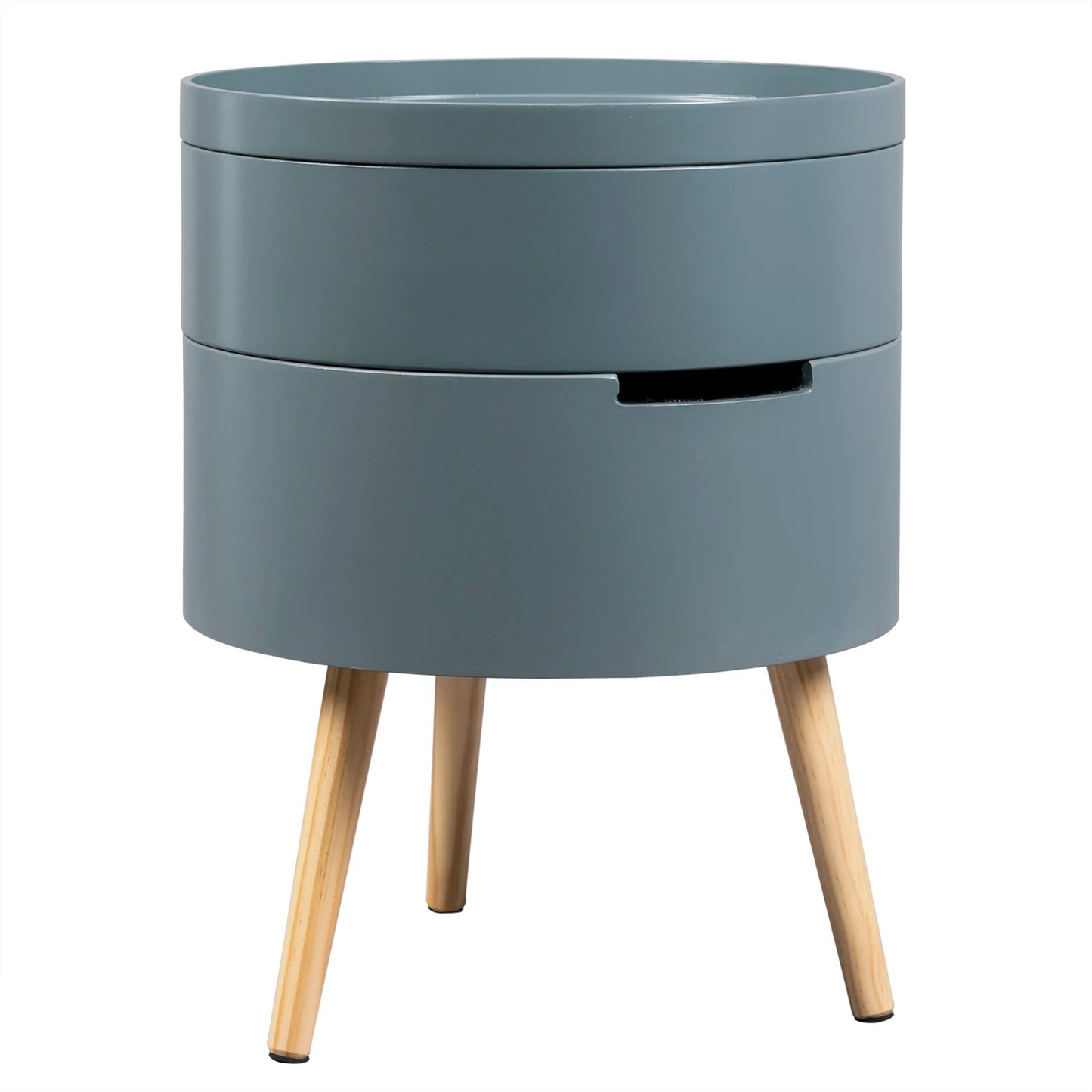 Modern nightstand table cabinet with 2 storage compartments - Homevalley.co.uk