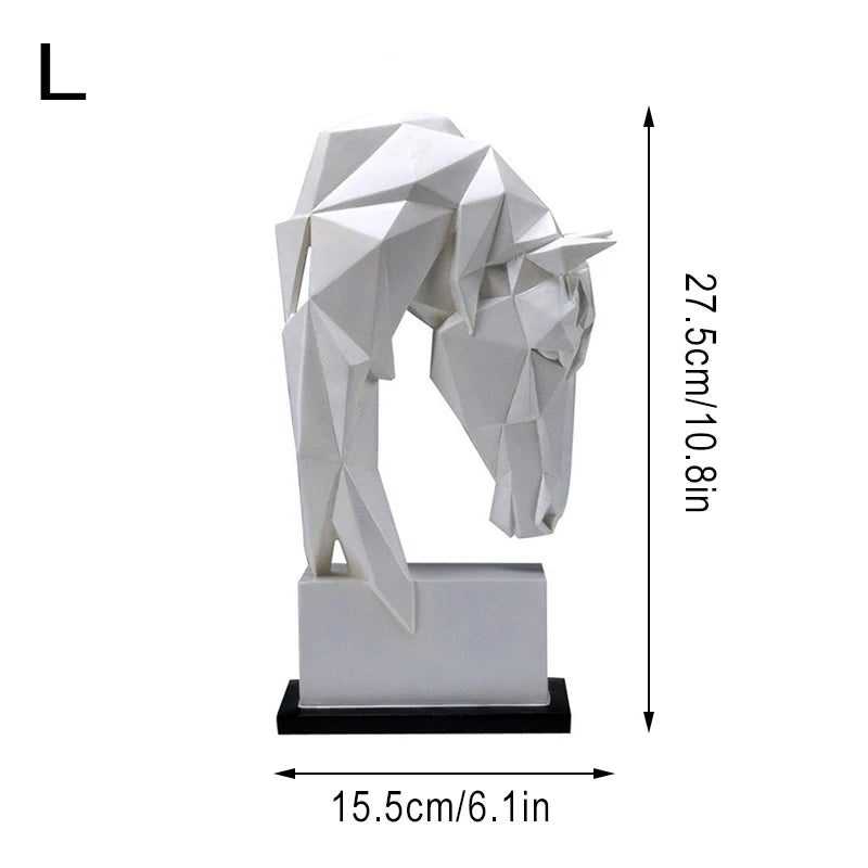 Modern Nordic Resin Horse Head Ornament Figurine - Homevalley.co.uk