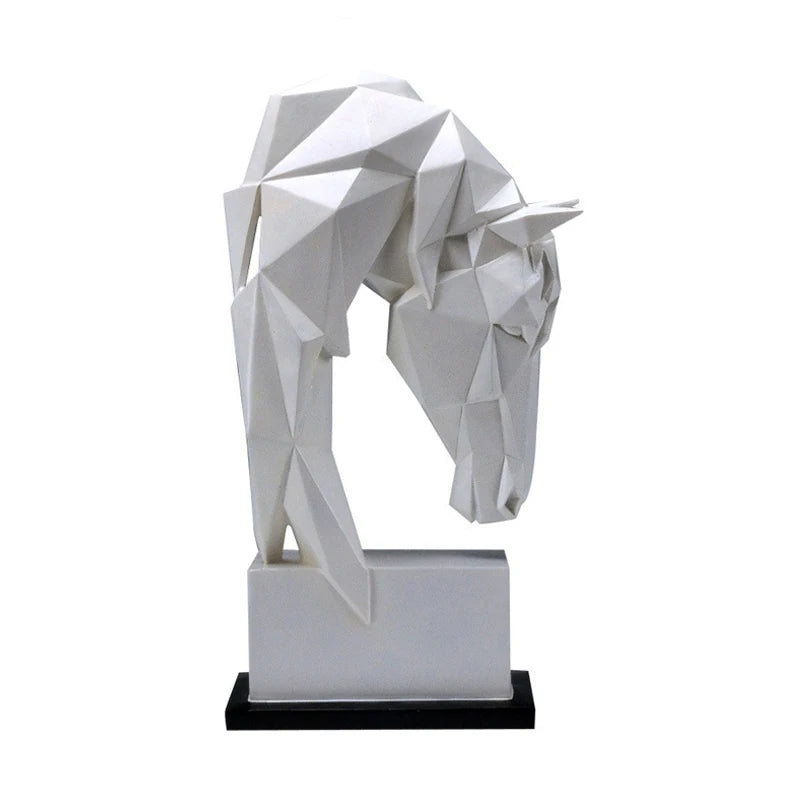 Modern Nordic Resin Horse Head Ornament Figurine - Homevalley.co.uk