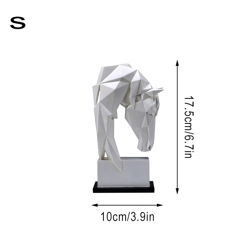 Modern Nordic Resin Horse Head Ornament Figurine - Homevalley.co.uk