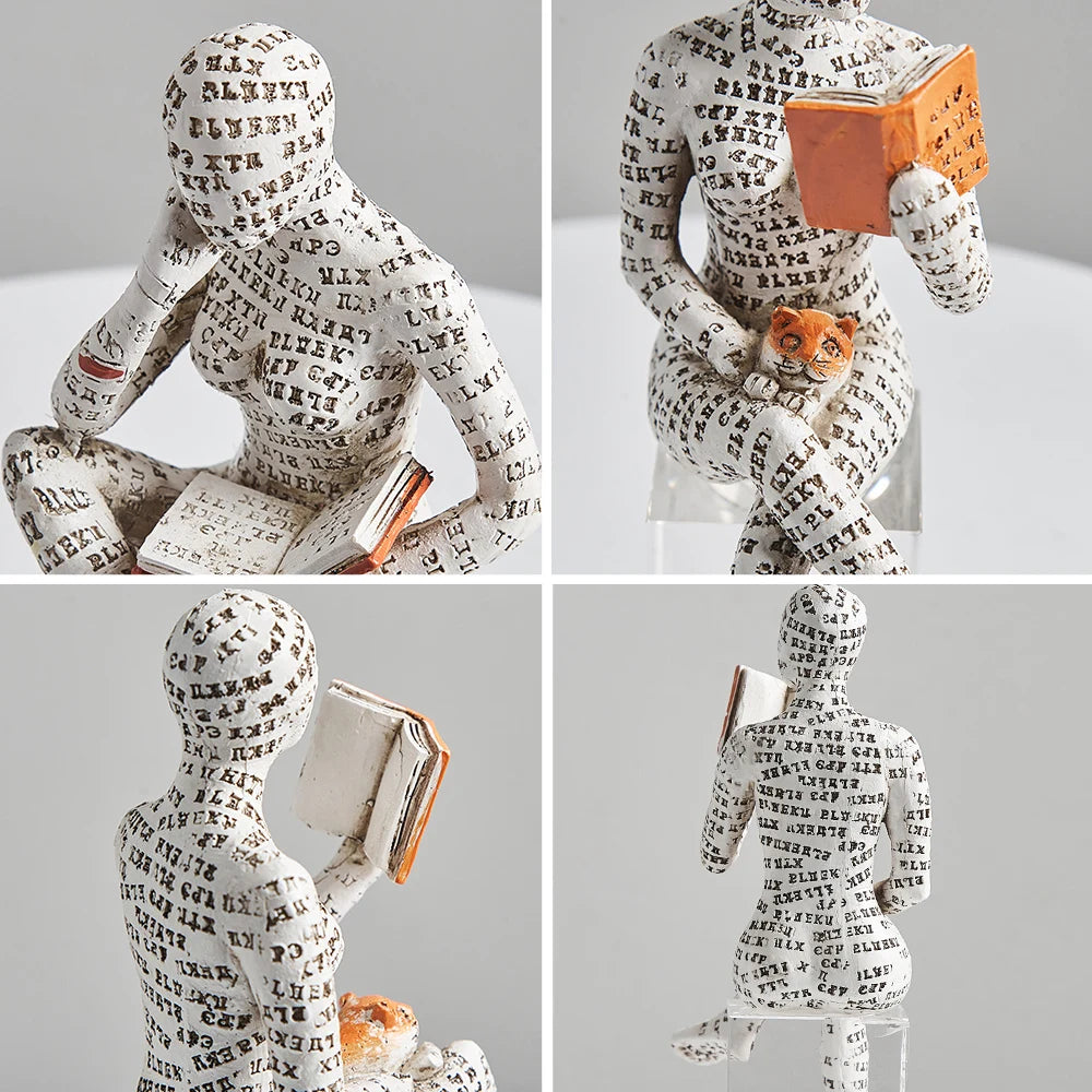 Modern Reading Egyptian Mummy Ornament Figurine - Homevalley.co.uk