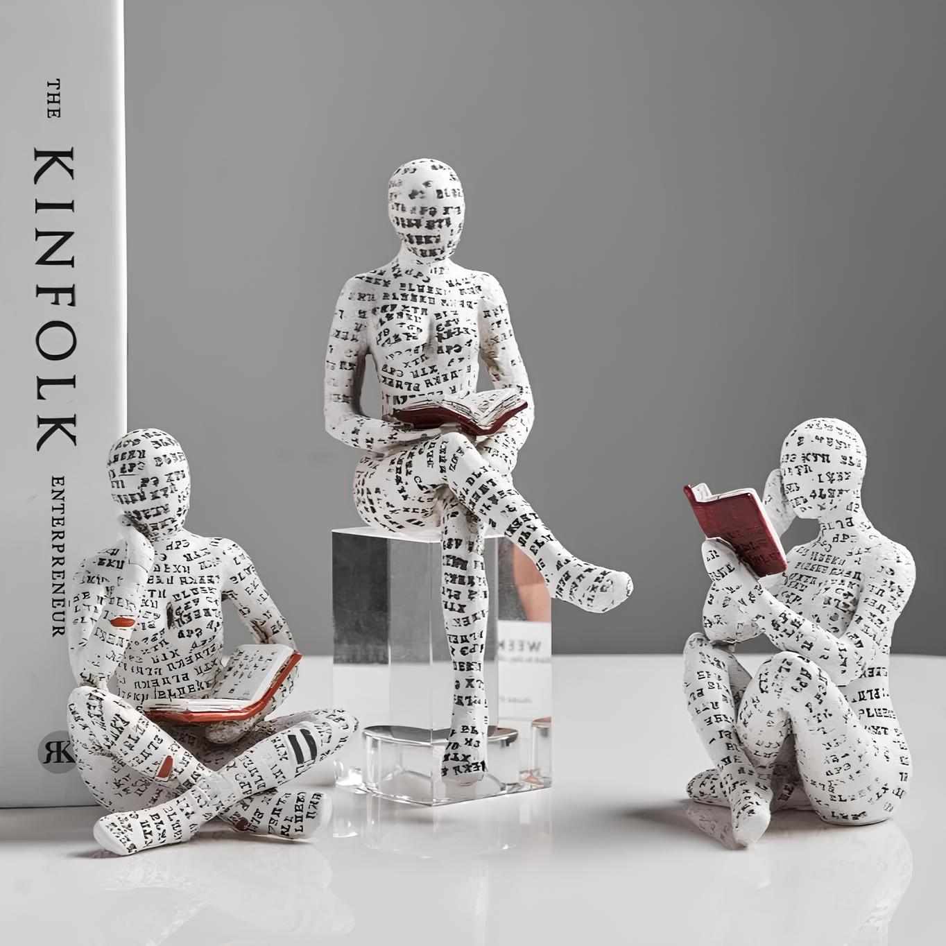 Modern Reading Egyptian Mummy Ornament Figurine - Homevalley.co.uk