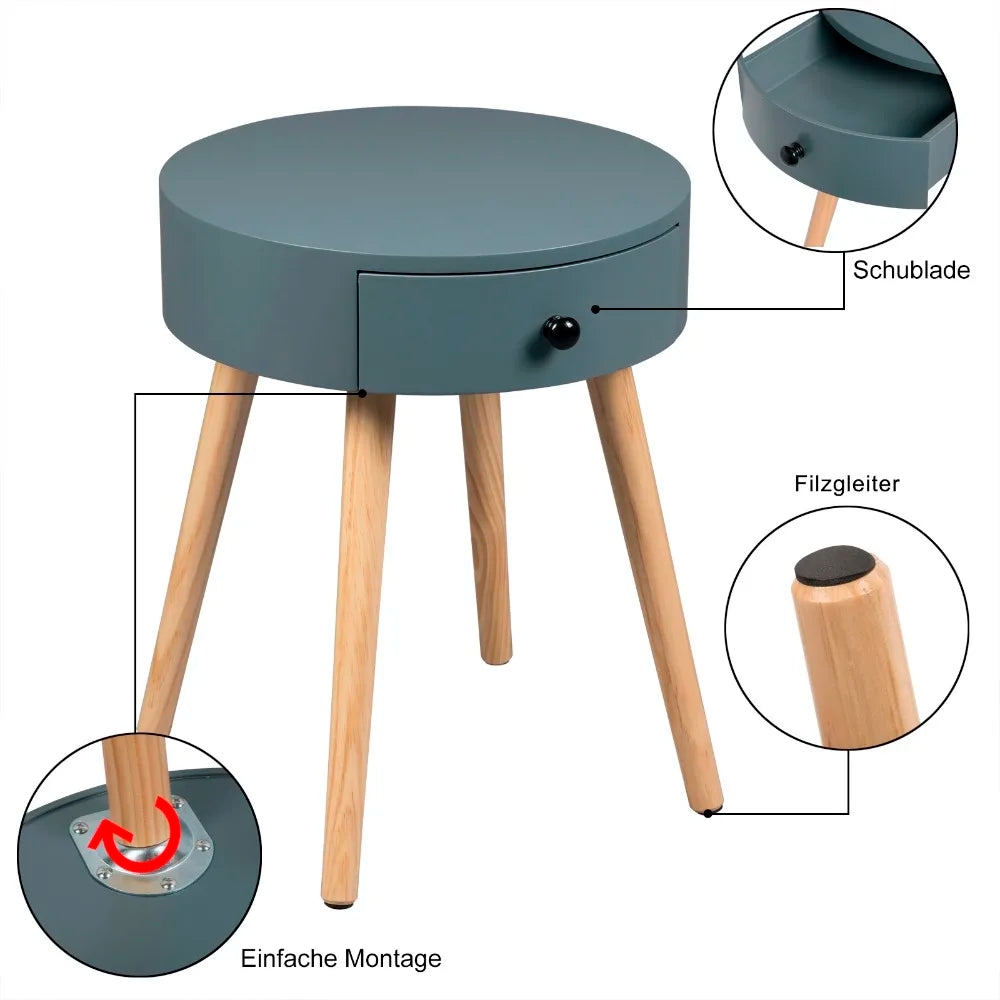 Modern side tables nightstands with drawer - Homevalley.co.uk