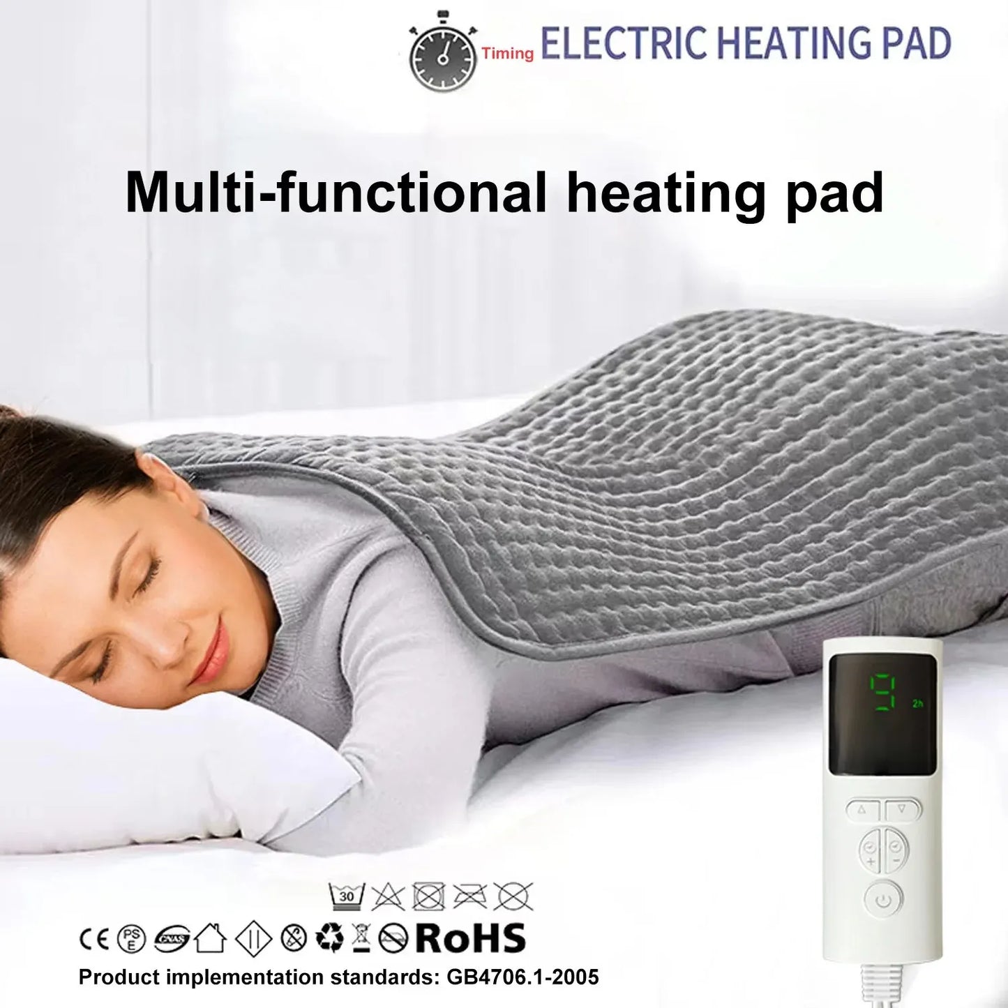 Multi-functional Electric Heating Pad for Back, Muscle Pain, Rapid Relieve - Homevalley.co.uk