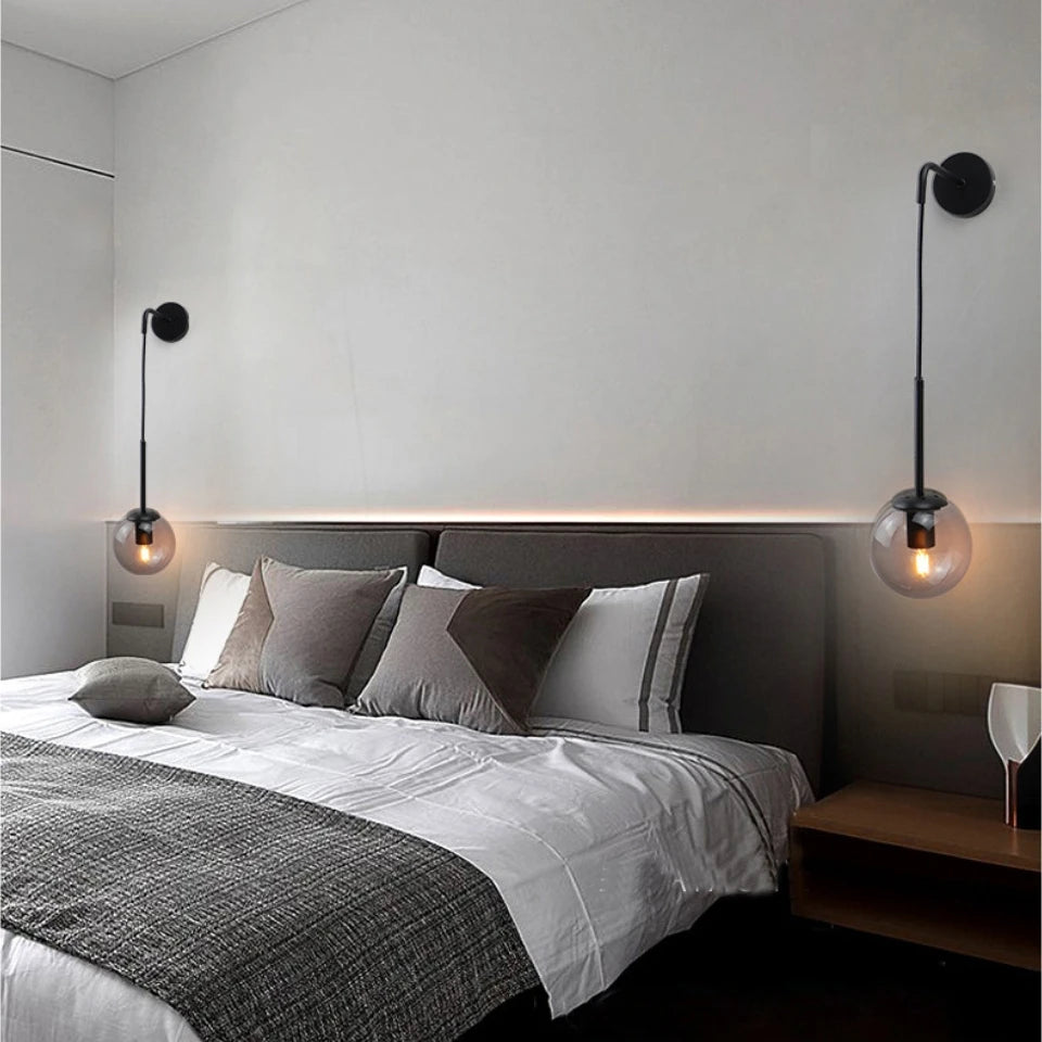 Nordic Glass Wall Light - Homevalley.co.uk
