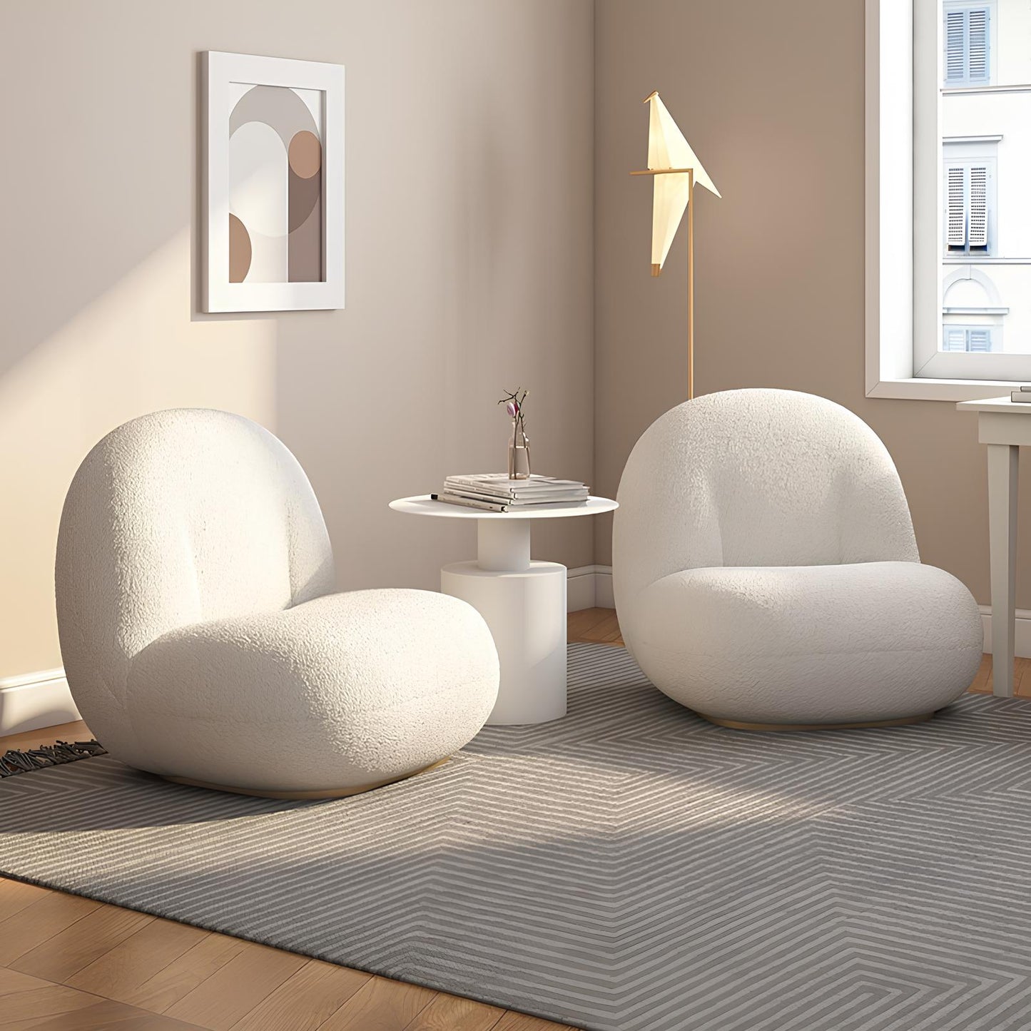 Nordic Lamb Velvet Chair Seat - Homevalley.co.uk