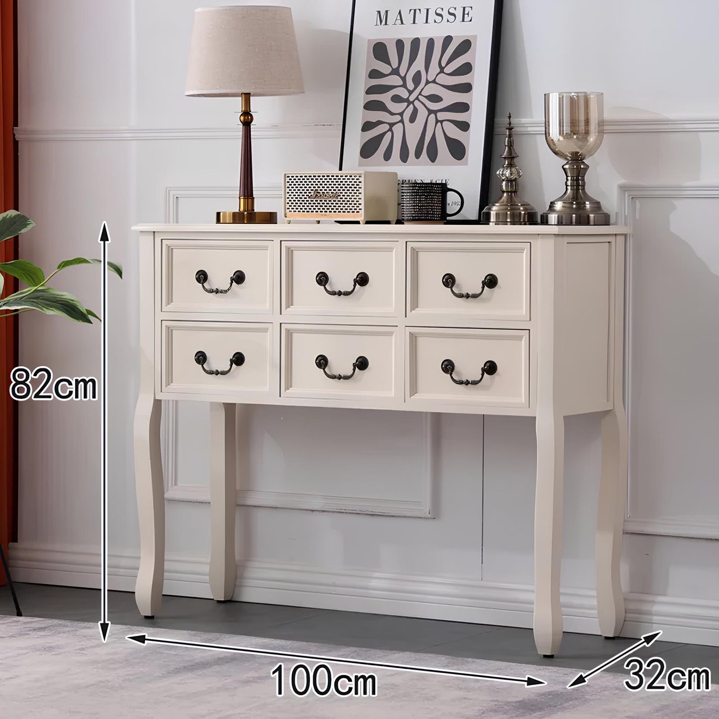 Nordic Solid Wood Console Table with Drawers - Homevalley.co.uk